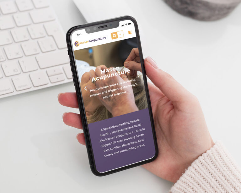 Biggin Hill Web Design For Mason Accupuncture By Three Girls Media Iphone 1a