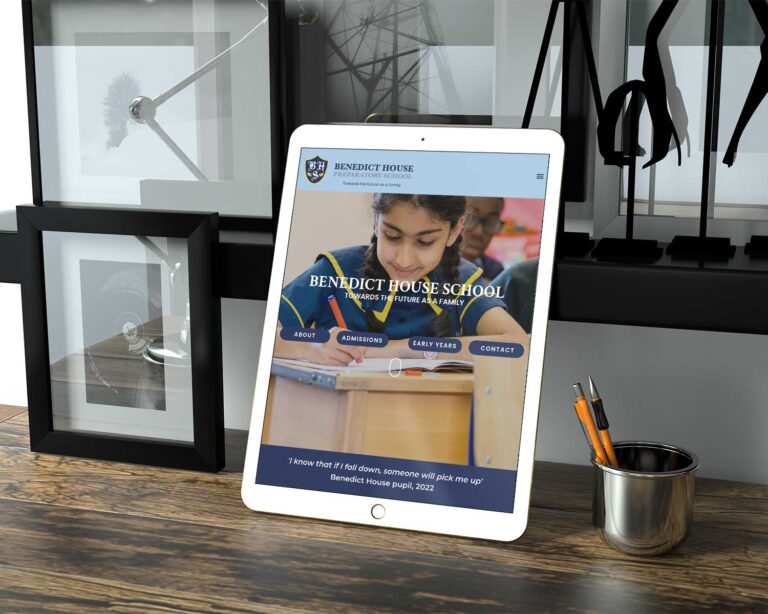 Independant School Web Design For Benedict House Prep School Ipad 1500x1200