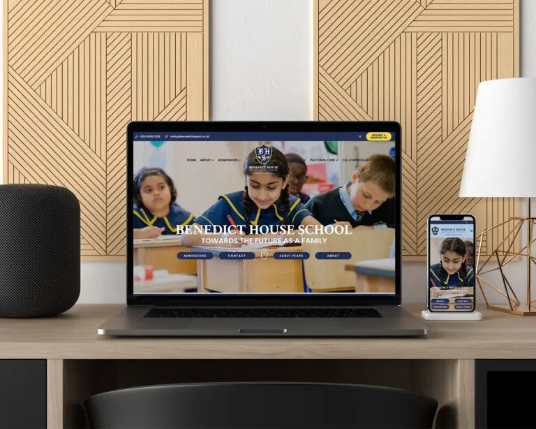 Independant School Web Design For Benedict House Prep School Laptop 1500x1200