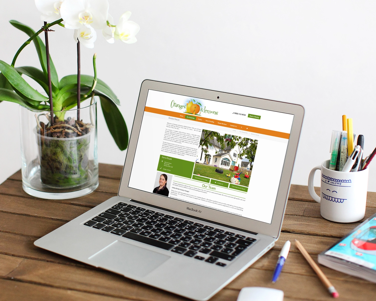 Kindergarten Website Design For Oranges And Lemons Three Girls Media