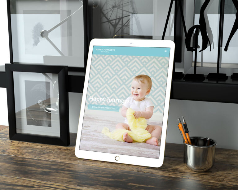 Web Design For Happy Journeys Nursery Ipad