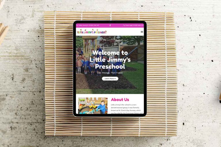 Web Design For Little Jimmy's Preschool Ipad