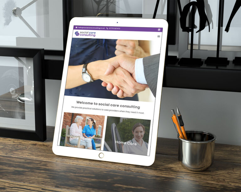 Web Design For Social Care Consulting By Three Girls Media Ipad