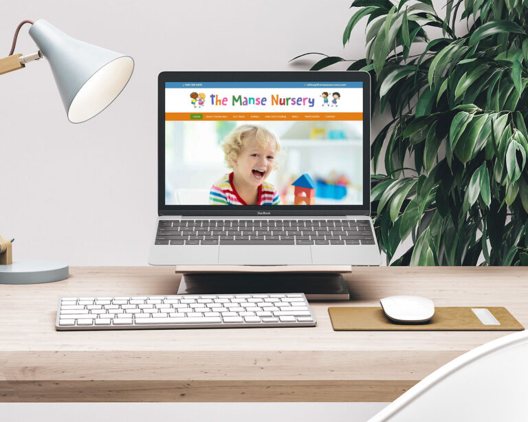 Web Design For The Manse Nursery Laptop 2