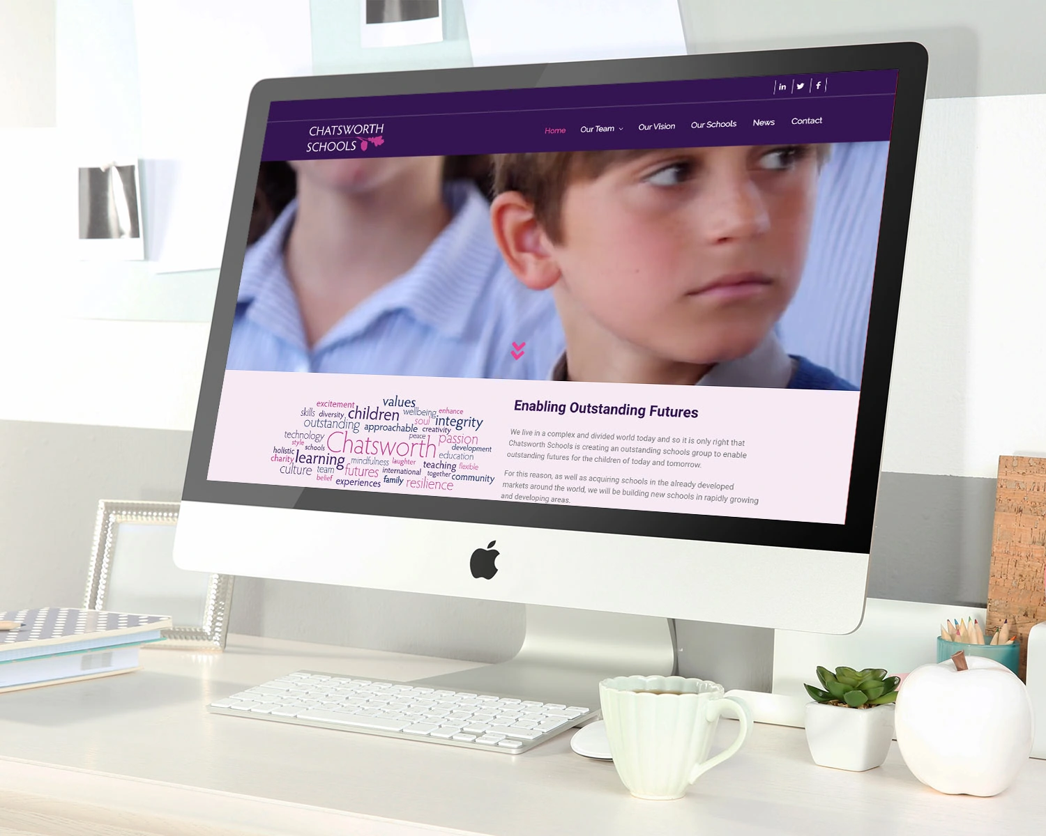 Website Design For Chatsworth Schools Desktop