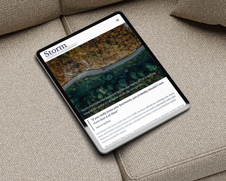 Web Design For Storm Investment Management Three Girls Media Surrey Ipad 1500x1200