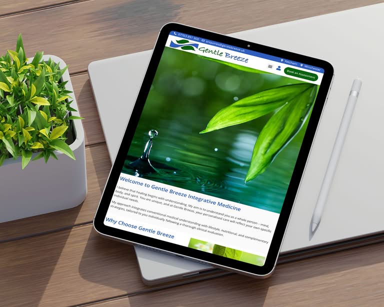 Web Design For Complimentary Medicine Three Girls Media Ipad 1500x1200