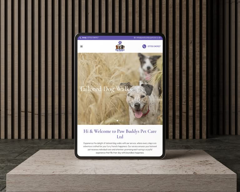 Web Design For Dog Grooming Surrey Three Girls Media Ipad 1500x1200