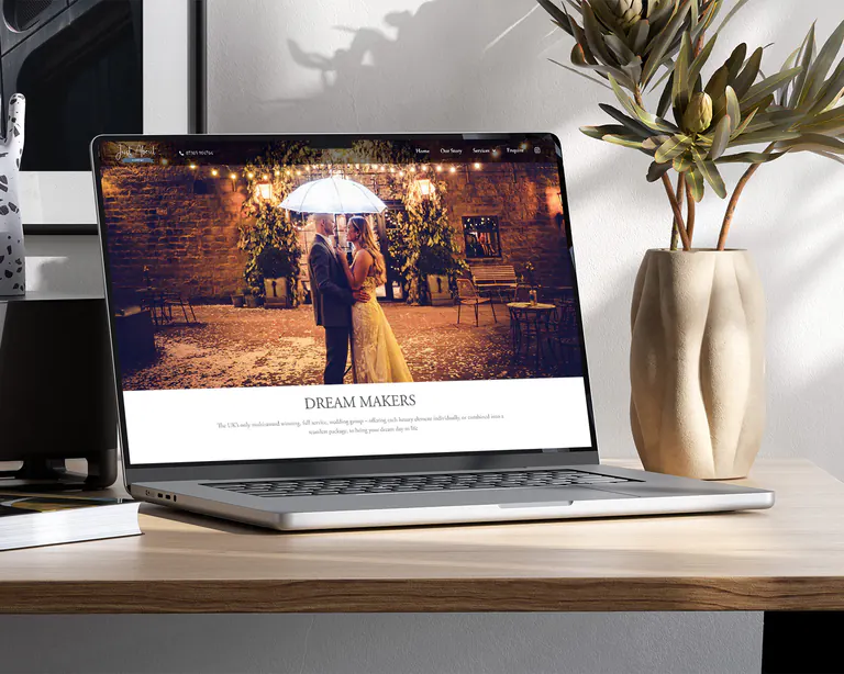 Web Design For Wedding Planners Thre Girls Media Laptop 1500x1200